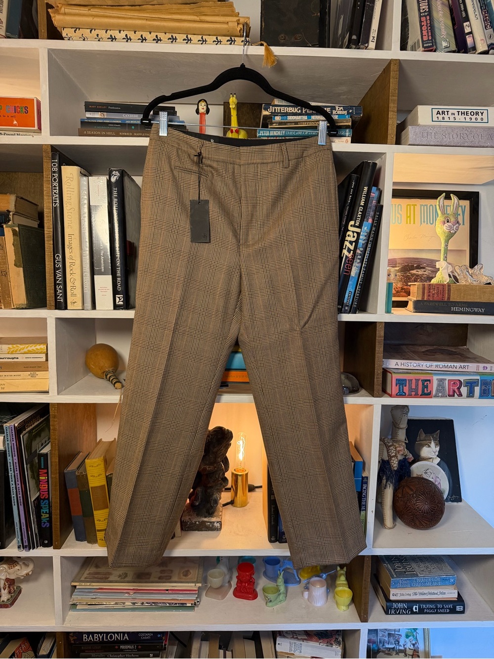 r13 tuxedo pants with plaid and leopard NWT